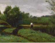 Corot Jean-Baptiste Camille Landscape with a Boy in a White Shirt - Hermitage